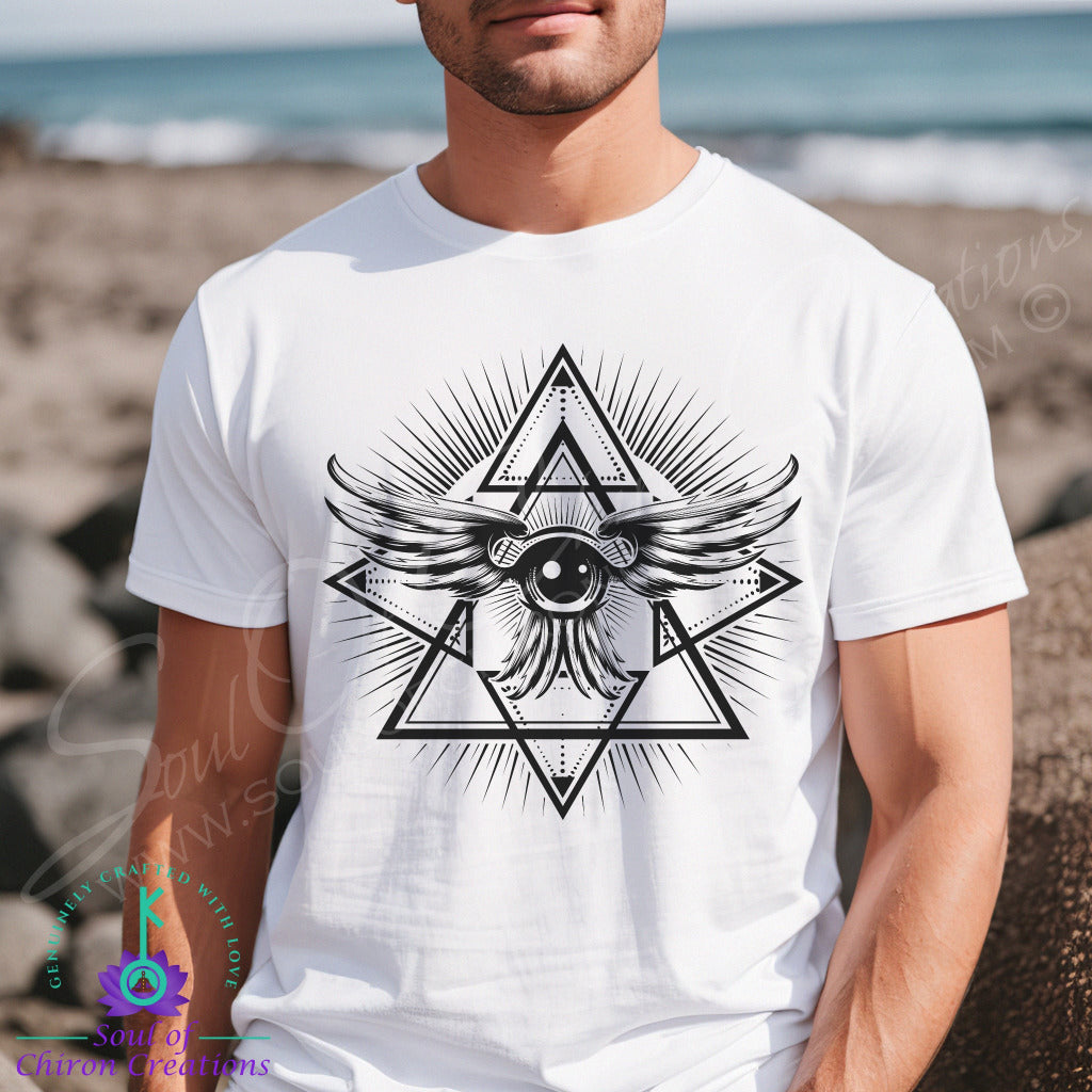 Men's Black/White Intuitive Seeker T-Shirts - Black