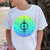 Boy's Vibrant Gradient Zodiac Wheel Black T-Shirts