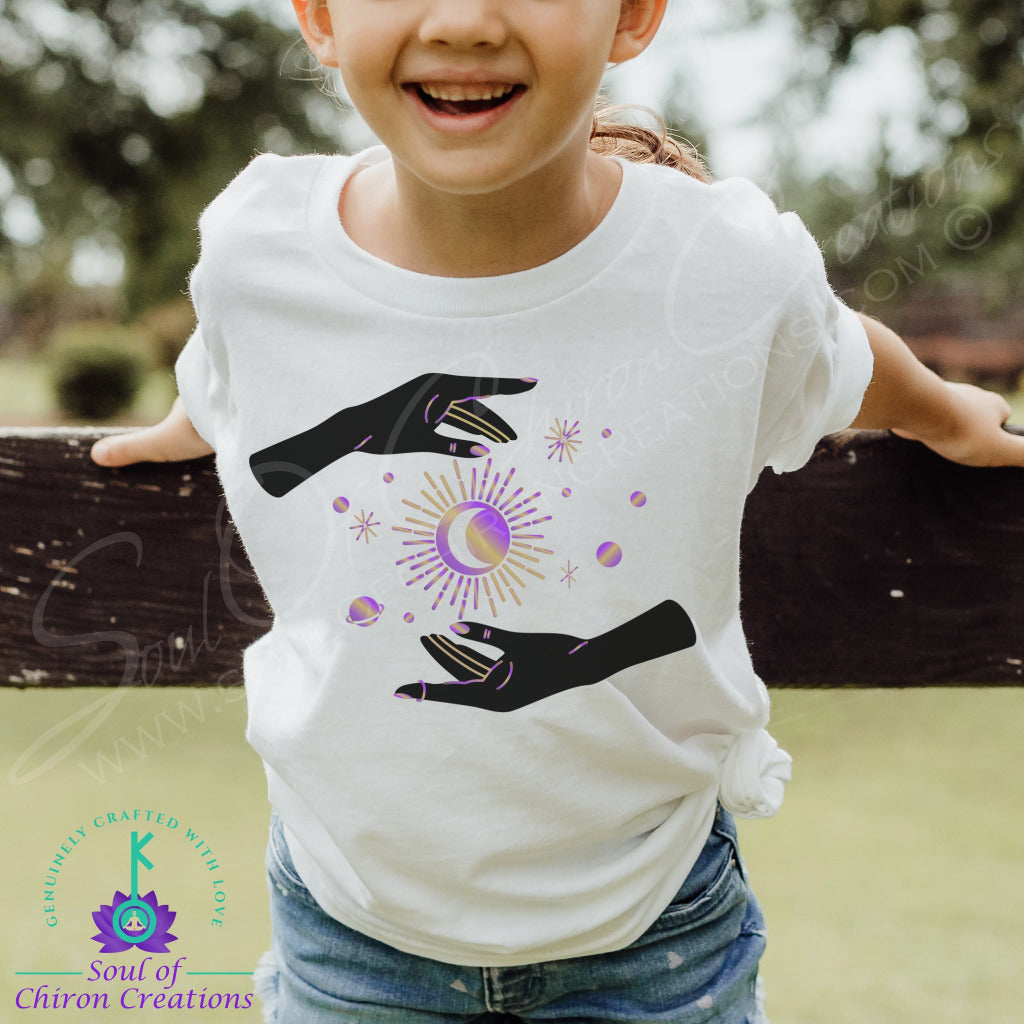 Girl&#39;s Starry Serenity Ultimate Celestial Essential Tee - White