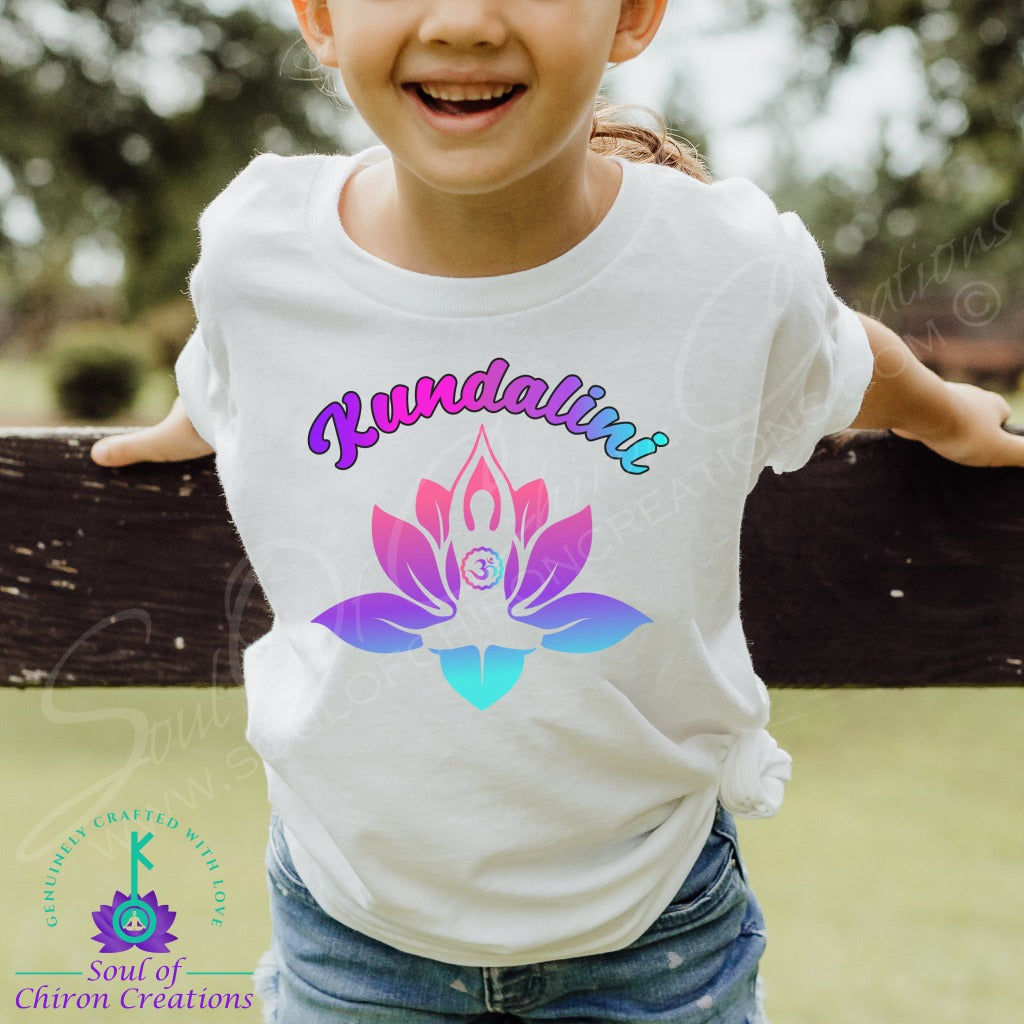 Girl's Awakened Kundalini Lotus T-shirt - White