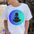 Boy's 7 Chakras Black T-Shirts - Blue Gradient