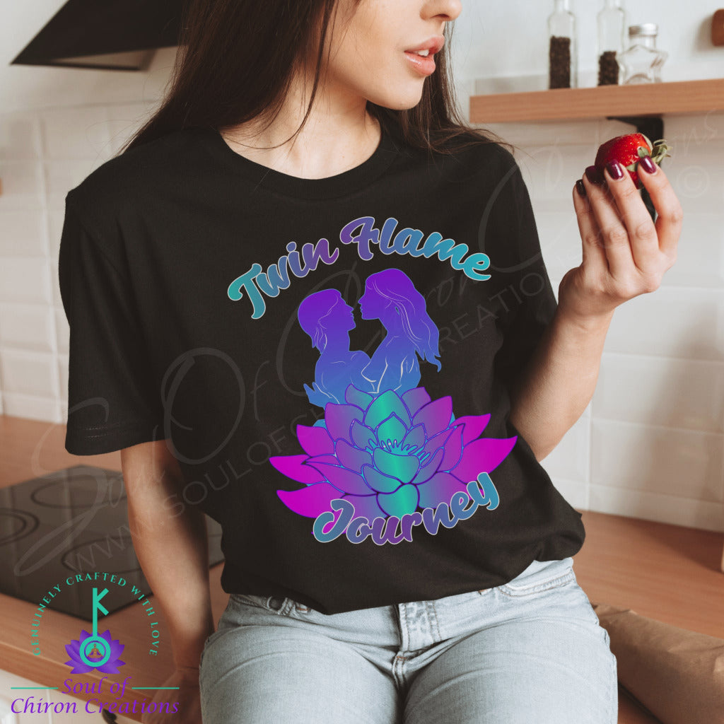 Women's Twin Flame Journey T-Shirt - Black