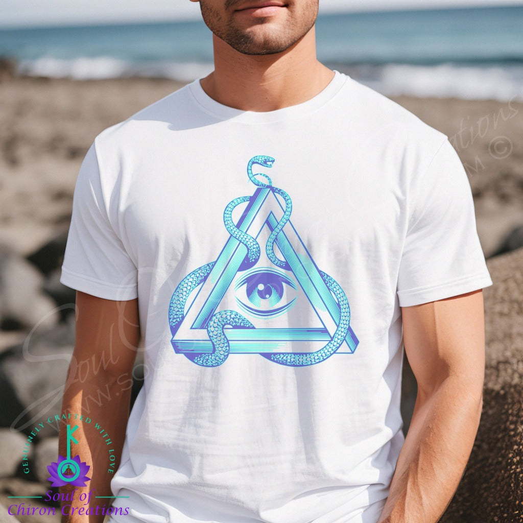 Sodalite Transcendent Serpent Tee for Men - White