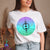 Women's Fluorite Astrological Wheel T-Shirts - Black