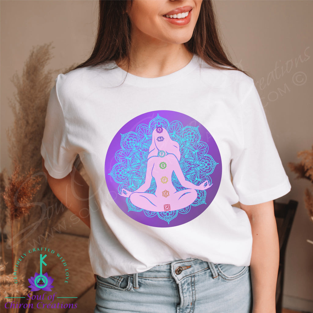 Women's Pink Calming Elegance T-Shirt - White